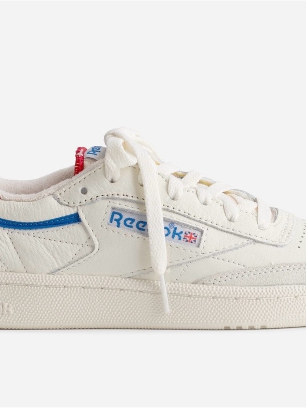 NIB NWT Reebok x Madewell Club C 85 Sneakers - Unisex 8.5/10 - Chalk Blue Red - Picture 2 of 13